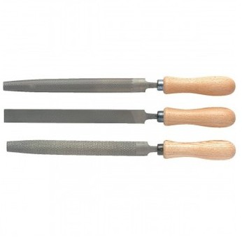 Jeu de 3 limes emmanchées Mob - Longueur 200 mm