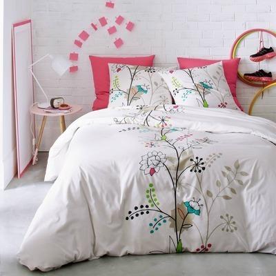 Housse de couette polycoton imprimée fleurs LING