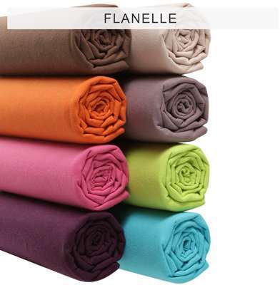 Drap-housse uni en flanelle TERTIO®
