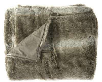 Pomax - Plaid Pelage cendre - 130x170 cm Pomax - Plaid Pelage cendre