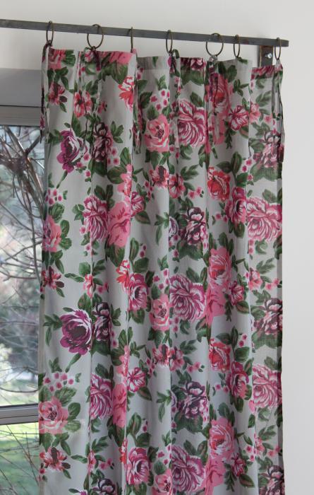 Rideau voile pivoine