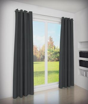 Rideau lin Sur Mesure - ardoise