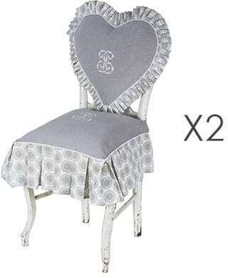 Lot de 2 petites housse de chaise - PAULINE