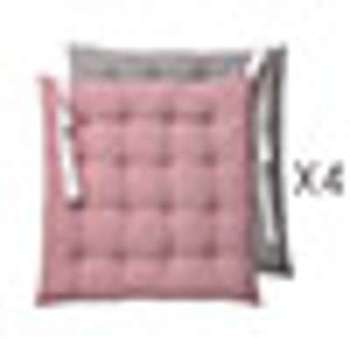 Lot de 4 galettes de chaise - EMELINE Lot de 4 galettes de chaise