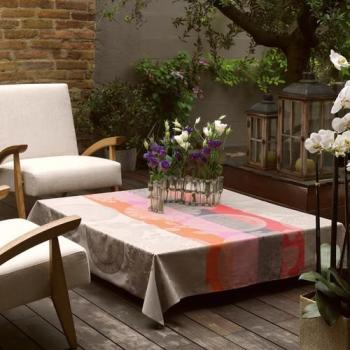 Nappe enduite Fleurs gourmandes Lin Nappe enduite Fleurs gourmandes