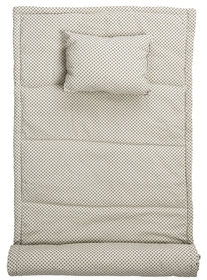 Matelas de plage en coton blanc à pois Ocean Bloom