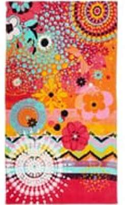 Drap de plage coton 350gr/m2 AMAZONIA FLEURS
