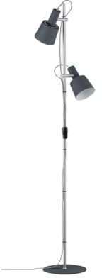 PAULMANN 79690 Lampadaire HALDAR Gris foncé Chrome PAULMANN 79690 Lampadaire