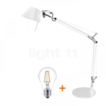 Artemide Tolomeo Mini avec pied, blanc incl. Ampou