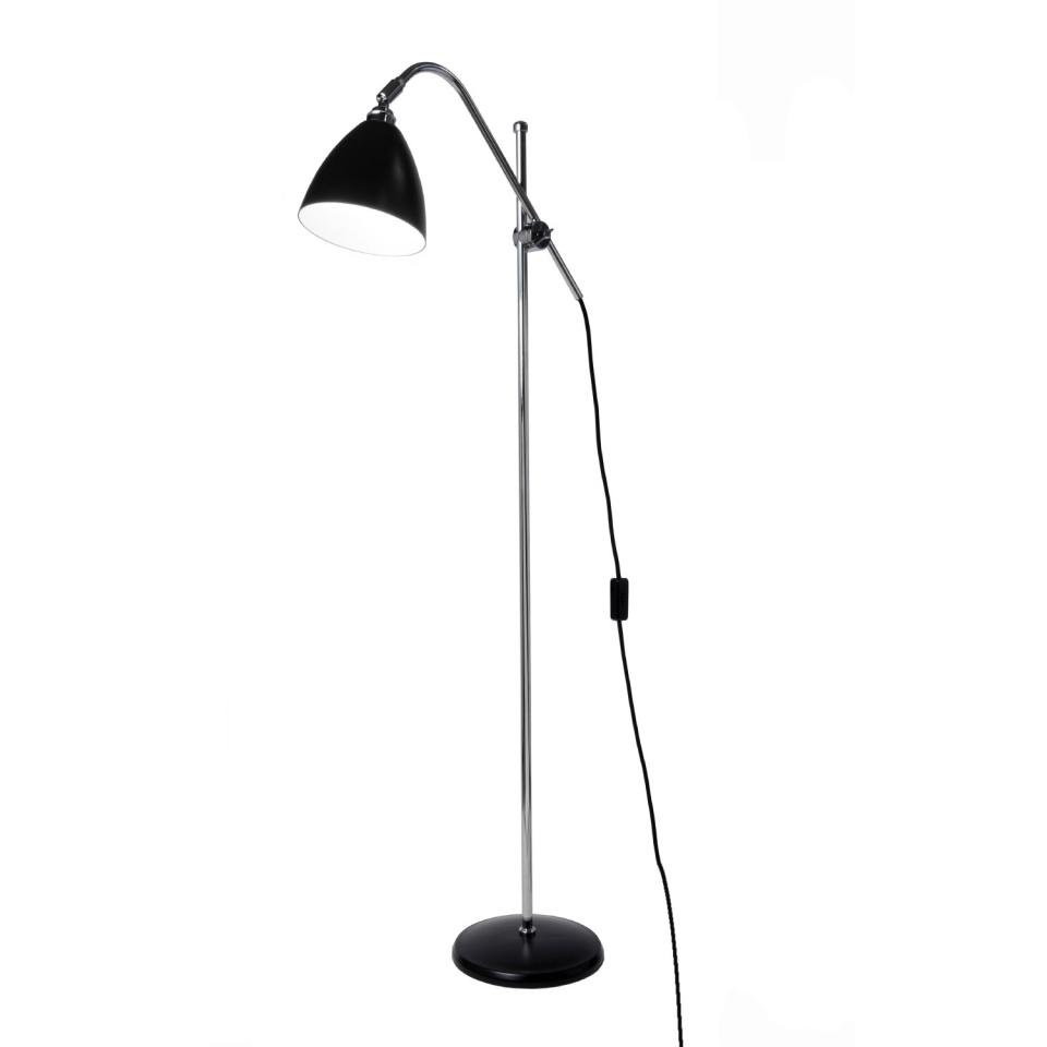 TASK - Lampe de lecture Noir/Inox H135cm