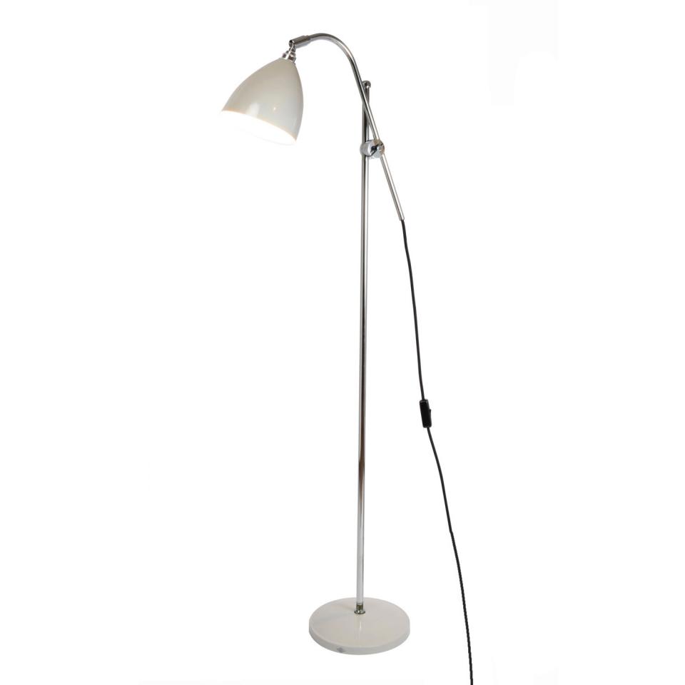 TASK - Lampe de lecture Gris/Inox H135cm