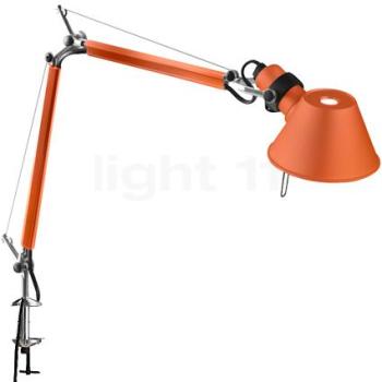 Artemide Tolomeo Micro avec pince de serrage orange Artemide Tolomeo Micro avec