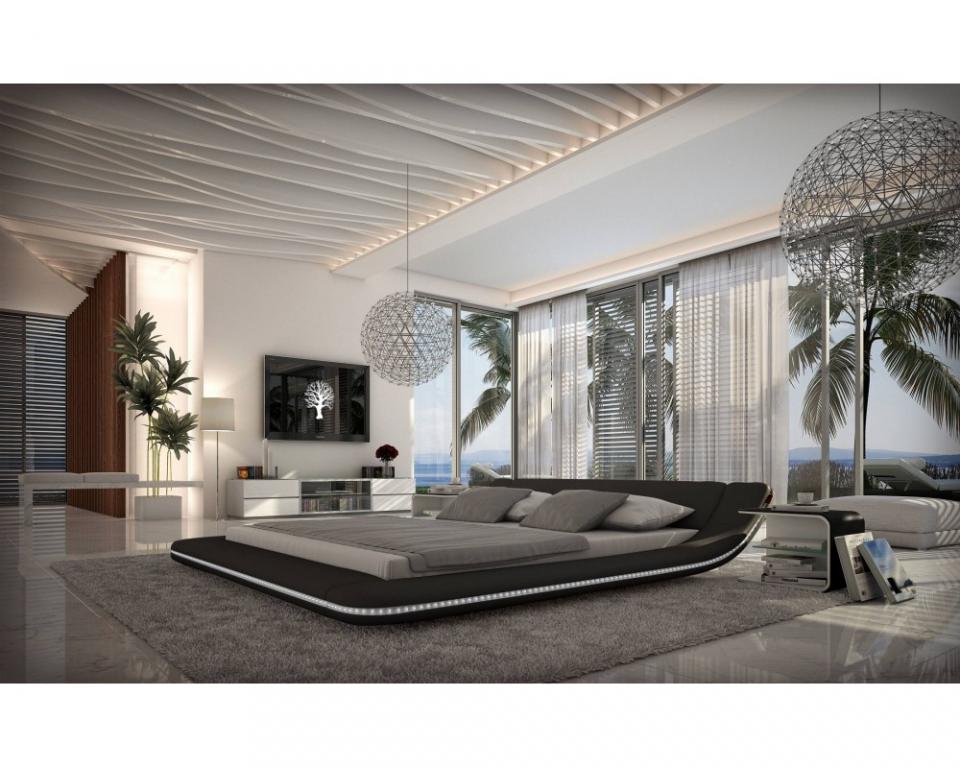 Lit design noir Victoria 200 x 220 cm