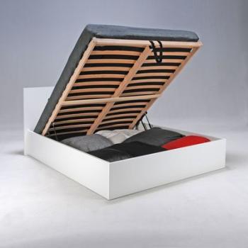 Lit coffre avec sommier relevable Cladie - Les pet