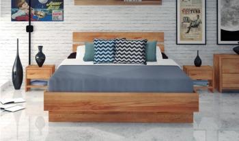Lit adulte bois massif contemporain soho Huile nat