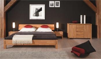 Lit adulte contemporain en bois massif Oslo 160x20