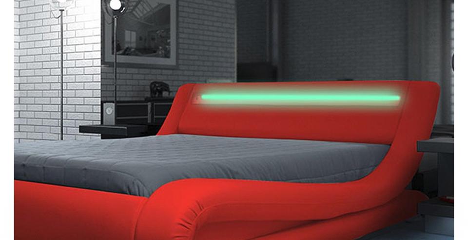 Lit adulte design Led avec Sommier à lattes - Juli