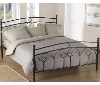 Lit Métal Noir Mat 140x190 LT101 - Terre de Nuit