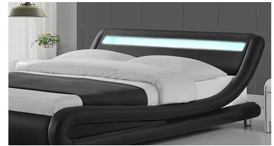 Lit adulte design Led avec Sommier à lattes - Juli
