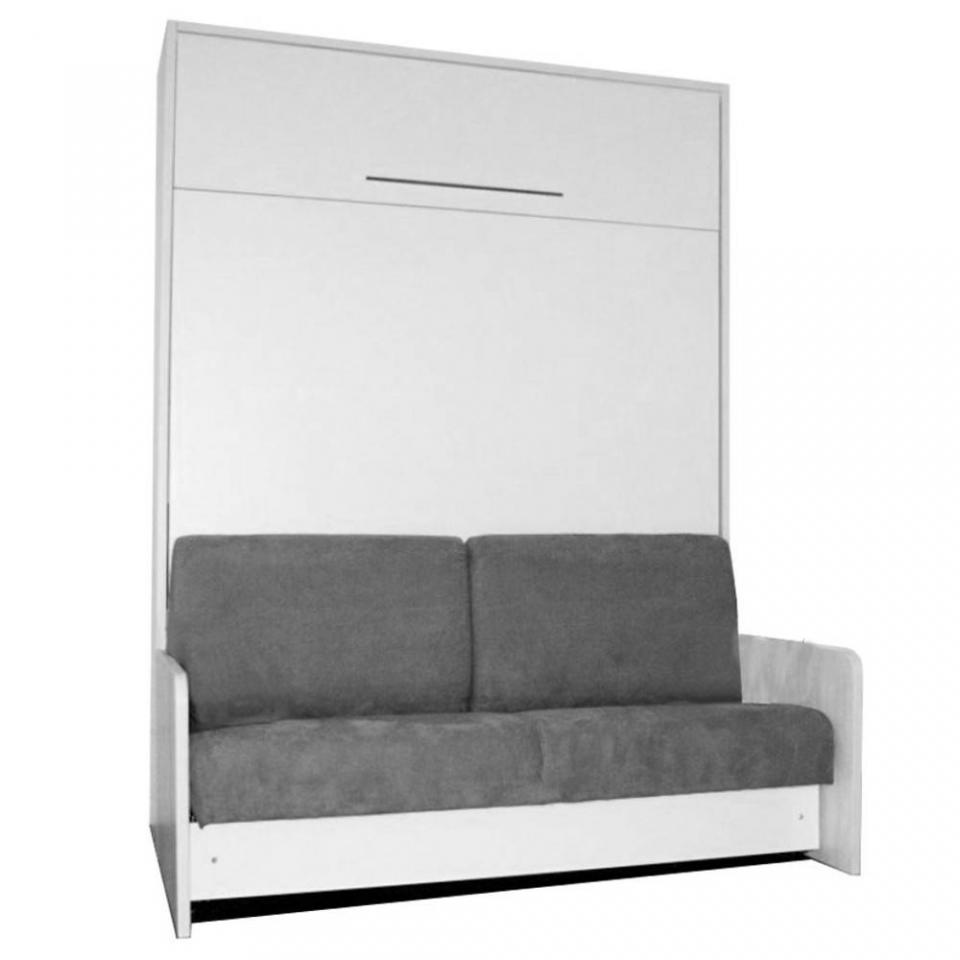 SPACE SOFA FAST armoire lit escamotable 140cm blan