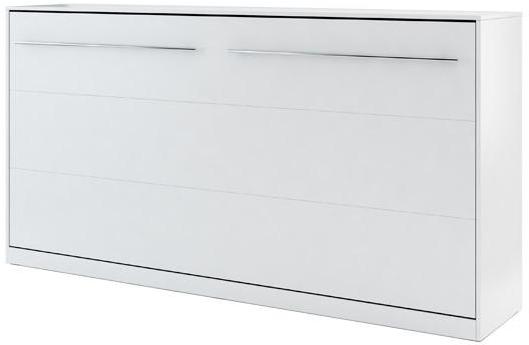 Lit mural escamotable horizontal Créato blanc 90x2
