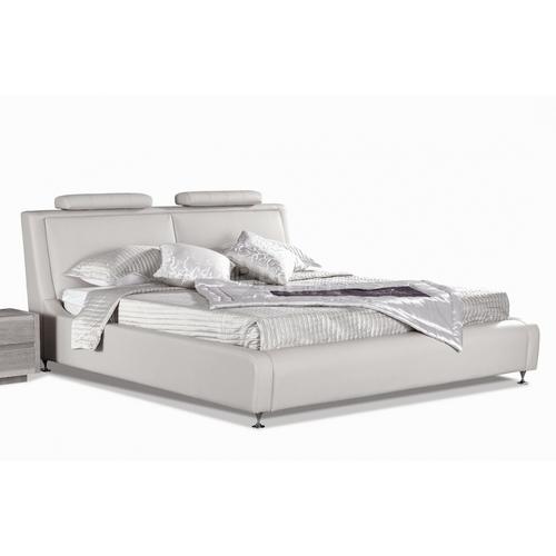Lit en cuir italien de luxe LIVOURNE 180x200, blan