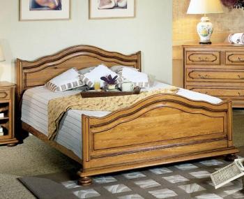 Lit chêne pied boule Rustic