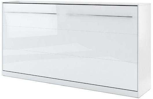 Lit mural escamotable horizontal Créato blanc 90x200 Lit mural escamotable horizontal