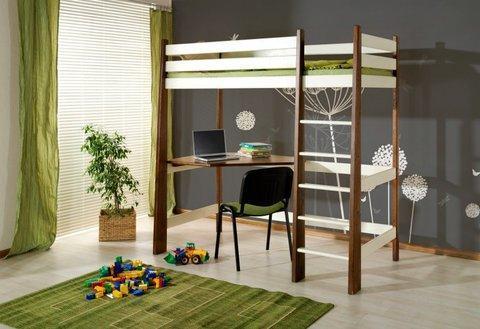 Lit mezzanine Benjamin en bois massif LIT SANS MAT
