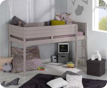 Lit Enfant Mi-Hauteur Tamis Lin 90x190 cm Lit Enfant Mi-Hauteur Tamis