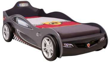 Lit voiture pour enfant 90 x 190 cm coloris anthra