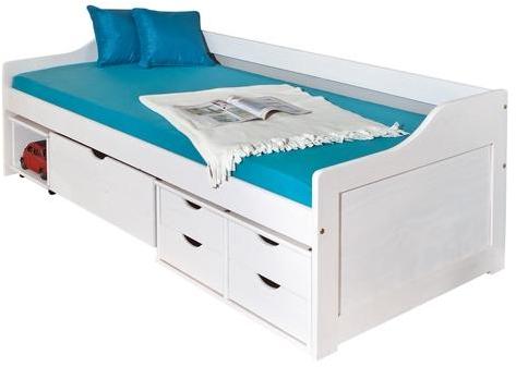 Lit multi-rangement 90x200 en pin massif coloris b