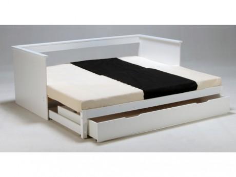 Lit gigogne banquette ALFIO avec rangements - 90 x