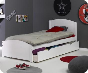 Lit Enfant Nature Blanc 90x200 cm