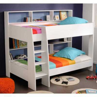 LIT SUPERPOSÉ 90X200 CHAMBRE ENFANT COLORIS BLANC