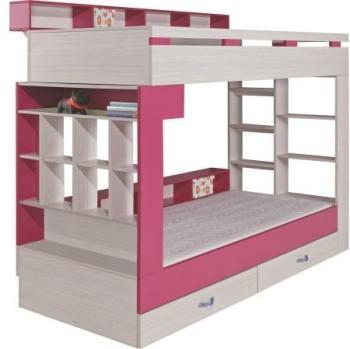 Lit superposé avec rangements pour enfants Vera Li