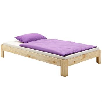 Lit futon en pin THOMAS, 100 x 200 cm, vernis natu