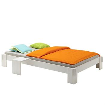 Lit futon en pin LUIS, 120 x 200 cm, lasuré blanc