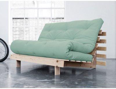 Banquette convertible en bois avec matelas futon R