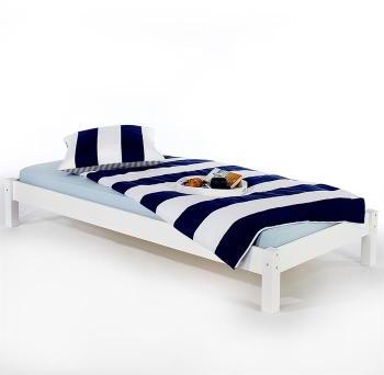 Lit futon en pin TAIFUN, 90 x 200 cm, lasuré blanc