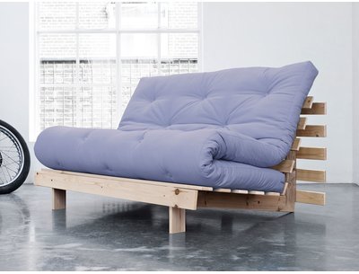 Banquette convertible en bois avec matelas futon R