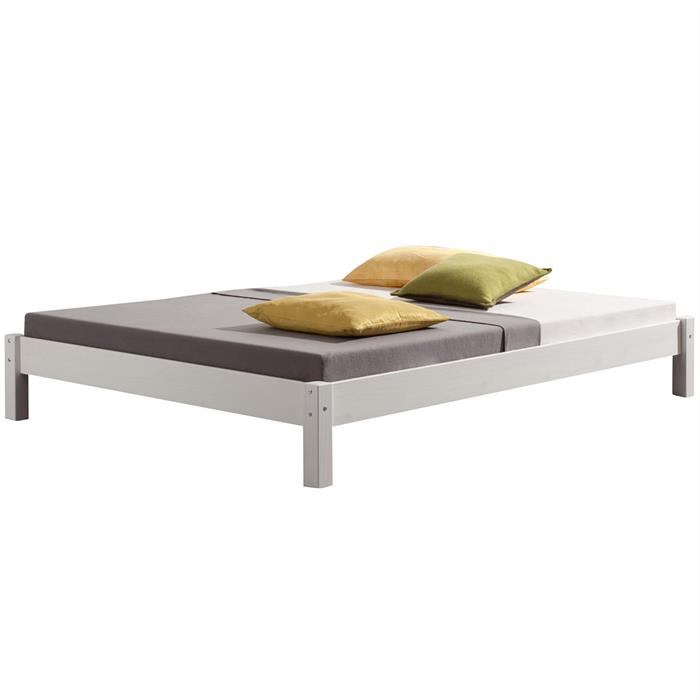 Lit futon en pin TAIFUN, 180 x 200 cm, lasuré blan
