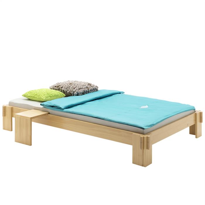 Lit futon en pin LUIS, 100 x 200 cm, lasuré couleu