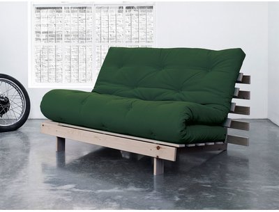Banquette convertible en bois avec matelas futon R