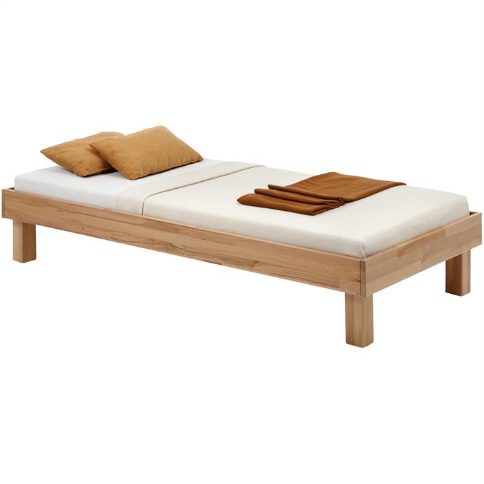 Lit futon en hêtre MIRIAM-1, 100 x 200 cm, vernis