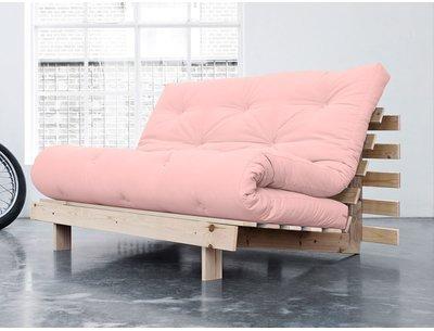 Banquette convertible en bois avec matelas futon R