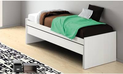 Lit gigogne seul 90 x 200 cm Blanc Boston Lit gigogne seul 90 x 200