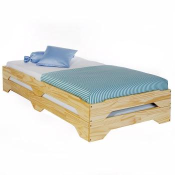 Lot de 2 lits superposables RONNY en pin 90 x 200 cm Lot de 2 lits superposables