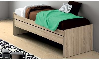 Lit gigogne seul 90 x 200 cm Bois naturel Boston Lit gigogne seul 90 x 200