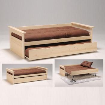 Banquette gigogne TOLEDE 90x190 + tiroir avec pied